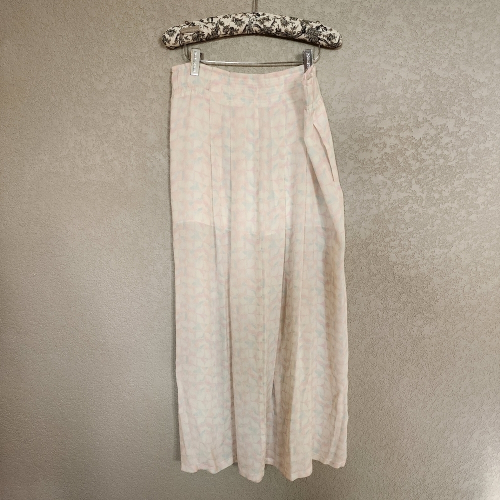 A.L.C SILK PASTEL maxi Skirt Size 2 - Picture 6 of 9